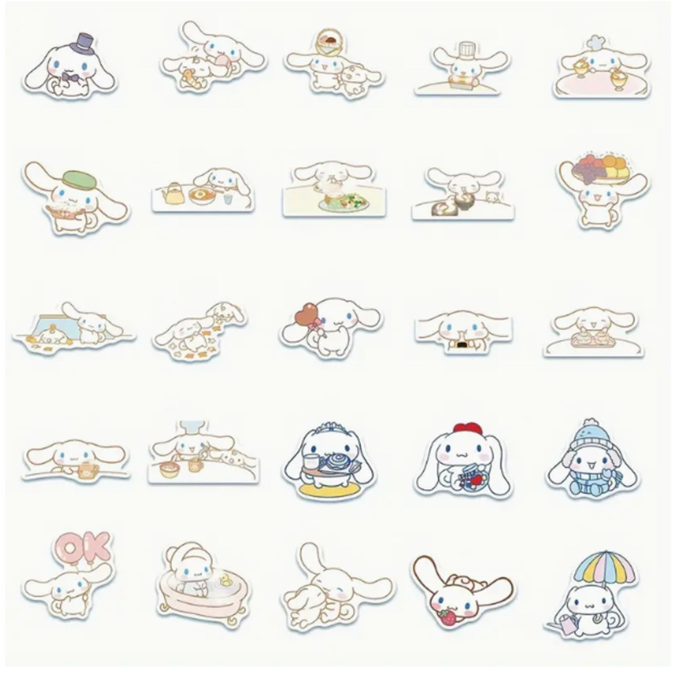 Hello Kitty #AZ175- 50 Count CINNAMOROLL Stickers Non-Repeating, Waterproof - Picture 4 of 5